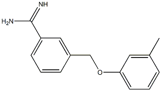 3-[(3-methylphenoxy)methyl]benzenecarboximidamide Struktur