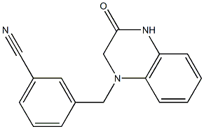 3-[(3-oxo-1,2,3,4-tetrahydroquinoxalin-1-yl)methyl]benzonitrile Struktur