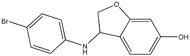 3-[(4-bromophenyl)amino]-2,3-dihydro-1-benzofuran-6-ol Struktur