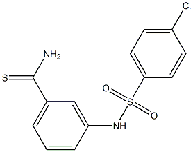 3-[(4-chlorobenzene)sulfonamido]benzene-1-carbothioamide Struktur