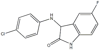 3-[(4-chlorophenyl)amino]-5-fluoro-2,3-dihydro-1H-indol-2-one Struktur