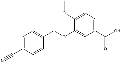 3-[(4-cyanobenzyl)oxy]-4-methoxybenzoic acid Struktur