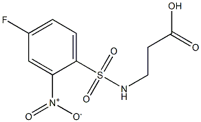 3-[(4-fluoro-2-nitrobenzene)sulfonamido]propanoic acid Struktur