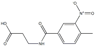 3-[(4-methyl-3-nitrophenyl)formamido]propanoic acid Struktur