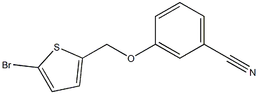 3-[(5-bromothien-2-yl)methoxy]benzonitrile Struktur