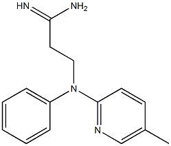 3-[(5-methylpyridin-2-yl)(phenyl)amino]propanimidamide Struktur