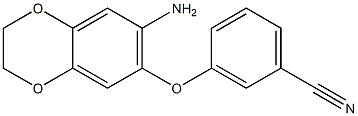 3-[(7-amino-2,3-dihydro-1,4-benzodioxin-6-yl)oxy]benzonitrile Struktur