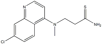 3-[(7-chloroquinolin-4-yl)(methyl)amino]propanethioamide Struktur