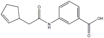 3-[(cyclopent-2-en-1-ylacetyl)amino]benzoic acid Struktur