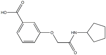 3-[(cyclopentylcarbamoyl)methoxy]benzoic acid Struktur