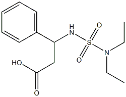 3-[(diethylsulfamoyl)amino]-3-phenylpropanoic acid Struktur