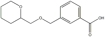 3-[(tetrahydro-2H-pyran-2-ylmethoxy)methyl]benzoic acid Struktur