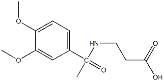 3-[1-(3,4-dimethoxyphenyl)acetamido]propanoic acid Struktur