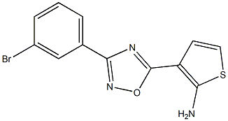 3-[3-(3-bromophenyl)-1,2,4-oxadiazol-5-yl]thiophen-2-amine Struktur