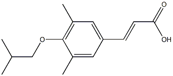 3-[3,5-dimethyl-4-(2-methylpropoxy)phenyl]prop-2-enoic acid Struktur