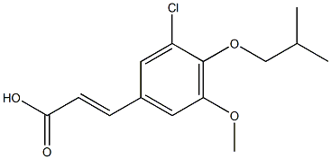 3-[3-chloro-5-methoxy-4-(2-methylpropoxy)phenyl]prop-2-enoic acid Struktur