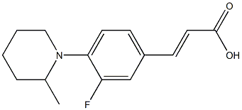 3-[3-fluoro-4-(2-methylpiperidin-1-yl)phenyl]prop-2-enoic acid Struktur