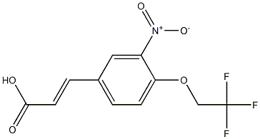 3-[3-nitro-4-(2,2,2-trifluoroethoxy)phenyl]prop-2-enoic acid Struktur