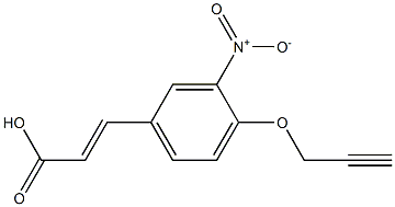 3-[3-nitro-4-(prop-2-yn-1-yloxy)phenyl]prop-2-enoic acid Struktur