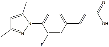 3-[4-(3,5-dimethyl-1H-pyrazol-1-yl)-3-fluorophenyl]prop-2-enoic acid Struktur