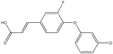 3-[4-(3-chlorophenoxy)-3-fluorophenyl]prop-2-enoic acid Struktur