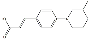 3-[4-(3-methylpiperidin-1-yl)phenyl]prop-2-enoic acid Struktur