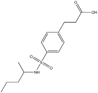 3-[4-(pentan-2-ylsulfamoyl)phenyl]propanoic acid Struktur