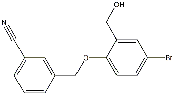 3-[4-bromo-2-(hydroxymethyl)phenoxymethyl]benzonitrile Struktur