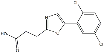 3-[5-(2,5-dichlorophenyl)-1,3-oxazol-2-yl]propanoic acid Struktur