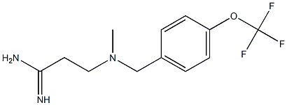 3-[methyl({[4-(trifluoromethoxy)phenyl]methyl})amino]propanimidamide Struktur