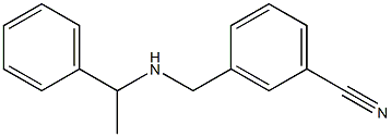 3-{[(1-phenylethyl)amino]methyl}benzonitrile Struktur