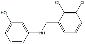 3-{[(2,3-dichlorophenyl)methyl]amino}phenol Struktur