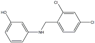 3-{[(2,4-dichlorophenyl)methyl]amino}phenol Struktur