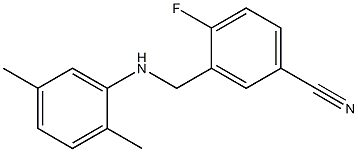 3-{[(2,5-dimethylphenyl)amino]methyl}-4-fluorobenzonitrile Struktur