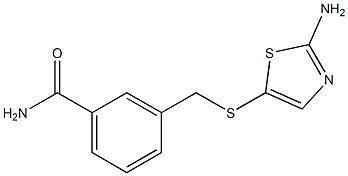 3-{[(2-amino-1,3-thiazol-5-yl)thio]methyl}benzamide Struktur