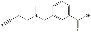 3-{[(2-cyanoethyl)(methyl)amino]methyl}benzoic acid Struktur