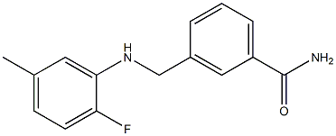 3-{[(2-fluoro-5-methylphenyl)amino]methyl}benzamide Struktur