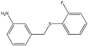 3-{[(2-fluorophenyl)sulfanyl]methyl}aniline Struktur