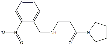 3-{[(2-nitrophenyl)methyl]amino}-1-(pyrrolidin-1-yl)propan-1-one Struktur