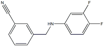 3-{[(3,4-difluorophenyl)amino]methyl}benzonitrile Struktur