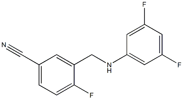 3-{[(3,5-difluorophenyl)amino]methyl}-4-fluorobenzonitrile Struktur