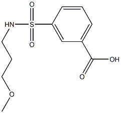 3-{[(3-methoxypropyl)amino]sulfonyl}benzoic acid Struktur