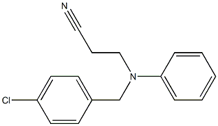 3-{[(4-chlorophenyl)methyl](phenyl)amino}propanenitrile Struktur