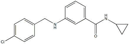 3-{[(4-chlorophenyl)methyl]amino}-N-cyclopropylbenzamide Struktur