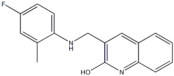 3-{[(4-fluoro-2-methylphenyl)amino]methyl}quinolin-2-ol Struktur