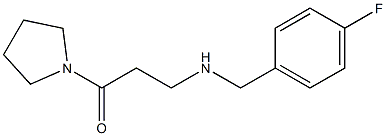 3-{[(4-fluorophenyl)methyl]amino}-1-(pyrrolidin-1-yl)propan-1-one Struktur