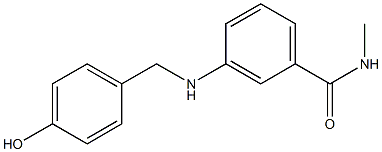 3-{[(4-hydroxyphenyl)methyl]amino}-N-methylbenzamide Struktur