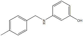 3-{[(4-methylphenyl)methyl]amino}phenol Struktur