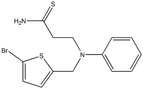 3-{[(5-bromothiophen-2-yl)methyl](phenyl)amino}propanethioamide Struktur