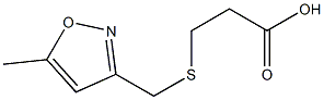 3-{[(5-methyl-1,2-oxazol-3-yl)methyl]sulfanyl}propanoic acid Struktur